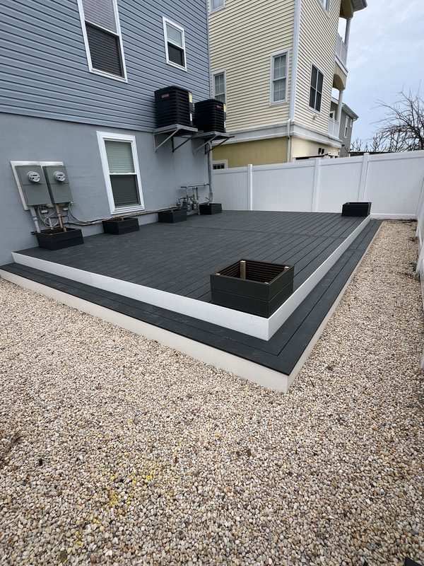 Outdoor Deck With Black Flooring